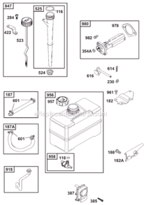 Page E Diagram and Parts List for 19C400  Briggs and Stratton Engine